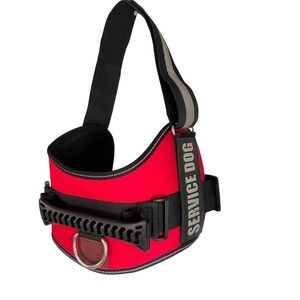 Albcorp Service Dog Harness Red Reflective Vest with Handle Size XL